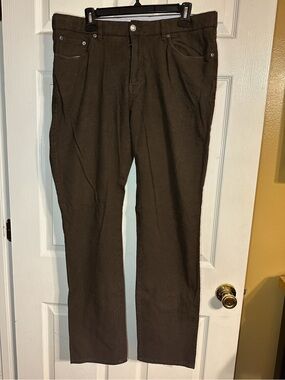 Peter Millar Dark Brown Men's Straight-Leg Pants